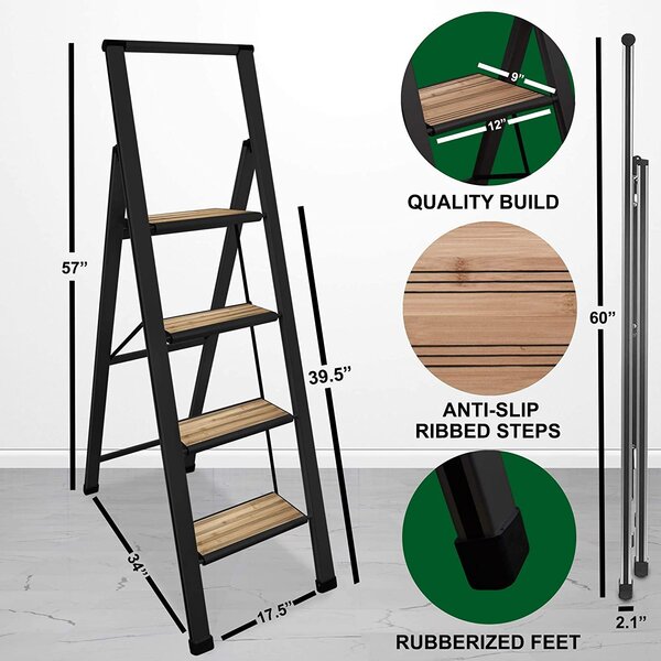 Empower Ultraslim 4 Step Lightweight Ladder - Closed